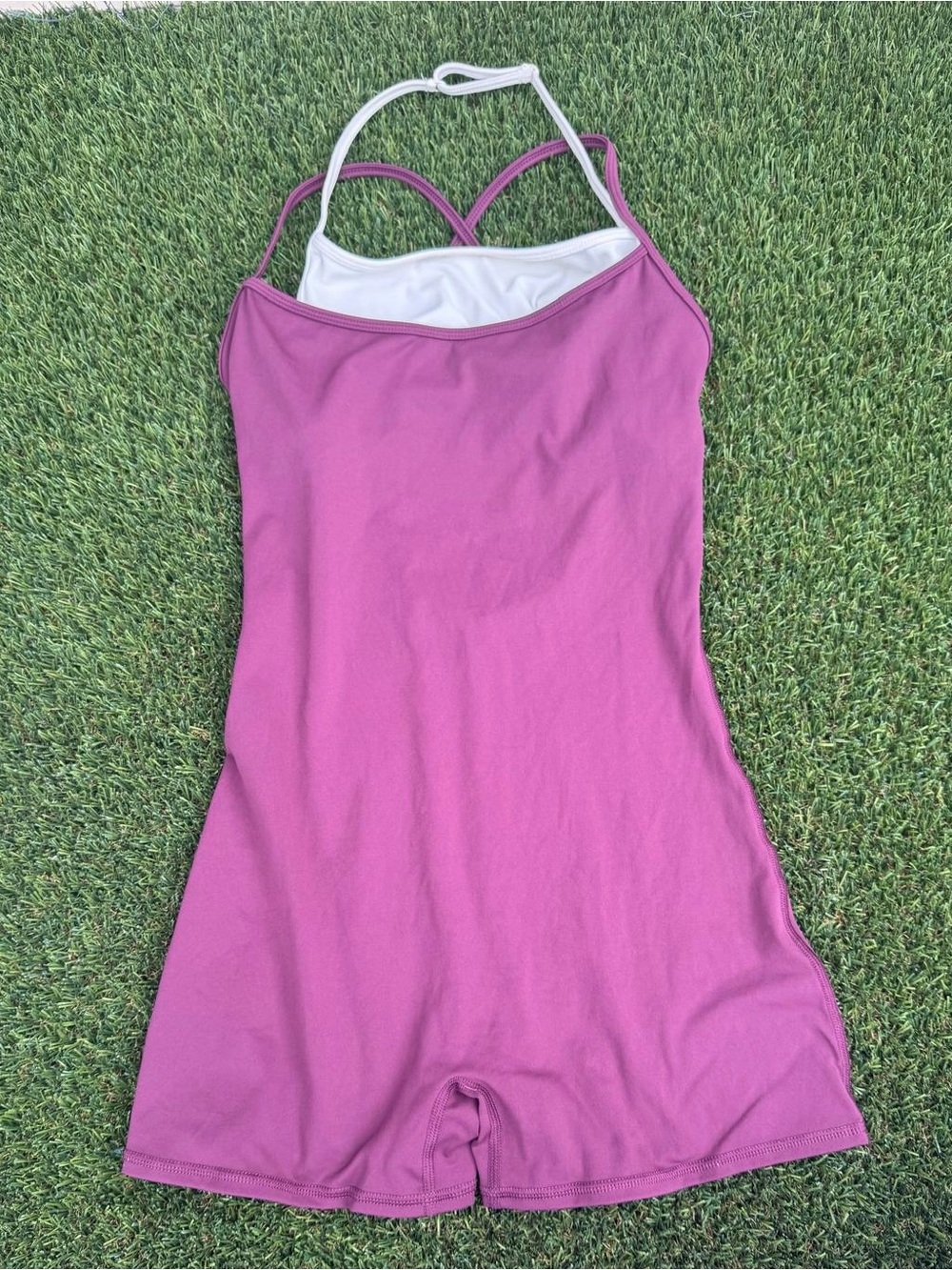 Garage Magenta Girls' One-Piece Romper with White Lining